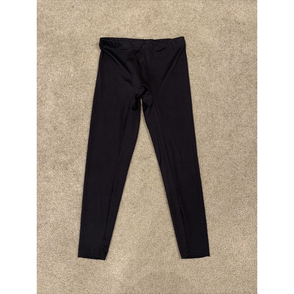 Vintage Tolbert Yilmaz Atlants Ribbed Crop Ankle Tights Black Size S